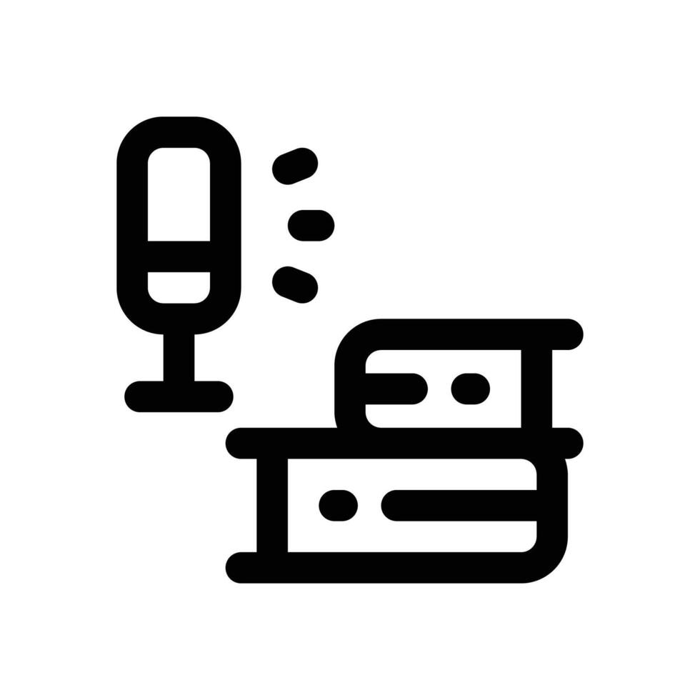 audio book line icon. Clean and minimalist icon for websites, mobile apps, presentations, and logos. Fully scalable and customizable for any project. vector