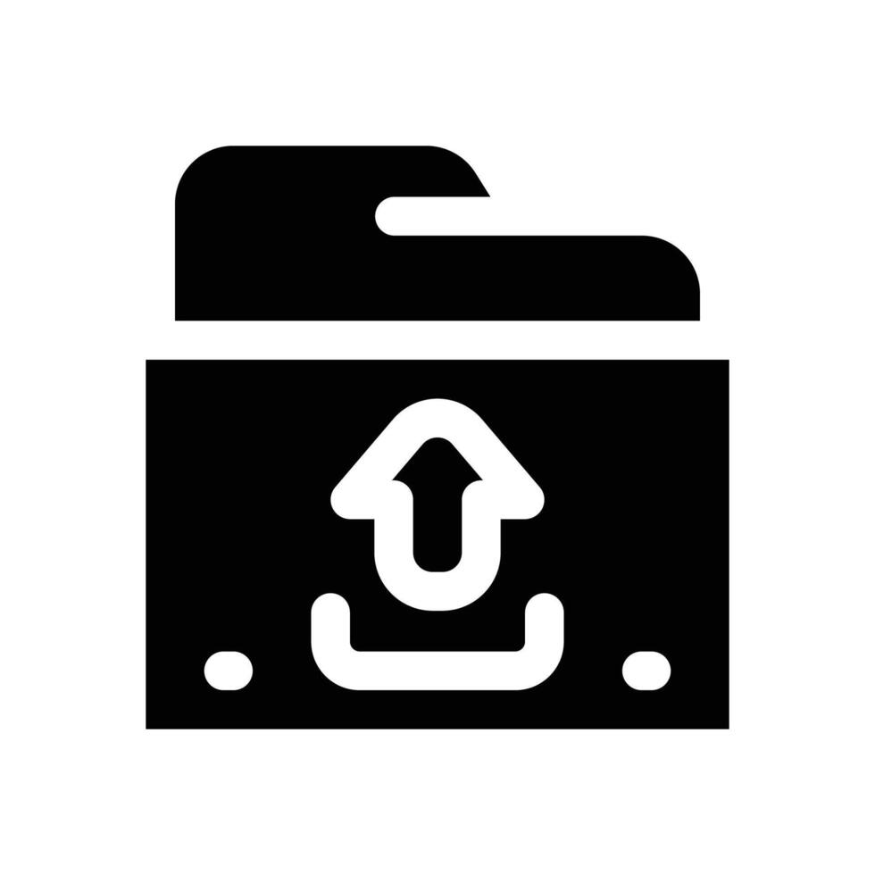 upload file glyph icon. Strong and solid icon for websites and mobile apps. vector