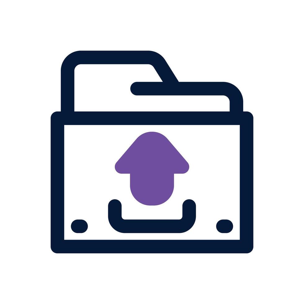 upload file dual tone icon. Sleek and modern icon for websites and mobile apps. vector
