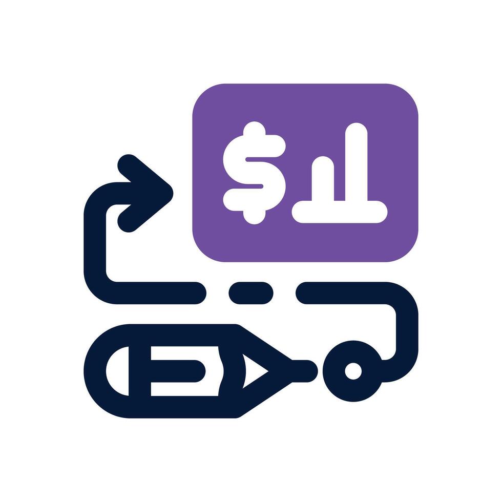 financial plan duotone icon. Sleek and modern icon for websites, mobile apps, marketing materials, and corporate design. Fully scalable and ready to use. vector