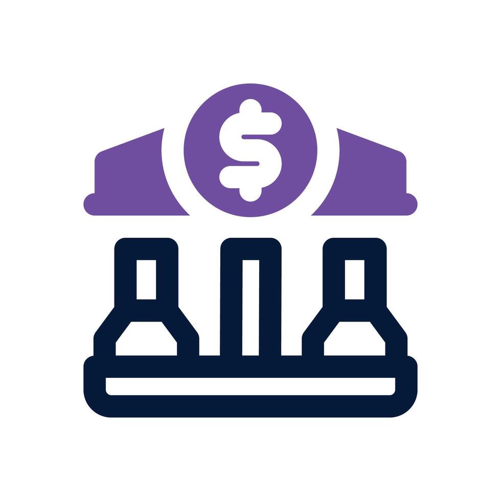 bank duotone icon. Sleek and modern icon for websites, mobile apps, marketing materials, and corporate design. Fully scalable and ready to use. vector