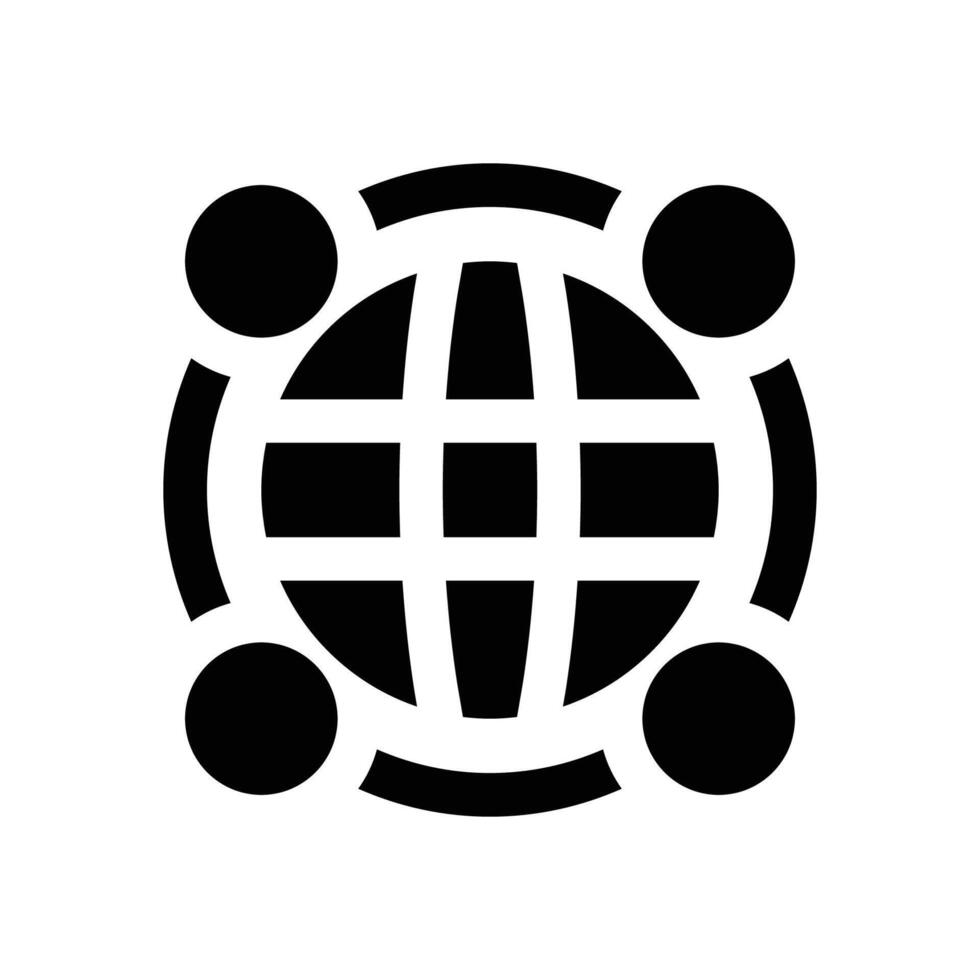 global glyph icon. Strong and solid icon for websites, mobile interfaces, presentations, and visual branding. High quality and easy to edit. vector