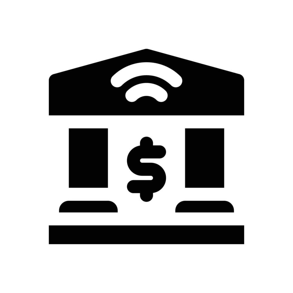 online banking glyph icon. Strong and solid icon for websites, mobile interfaces, presentations, and visual branding. High quality and easy to edit. vector