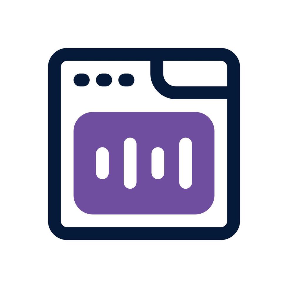 audio wave duotone icon. Sleek and modern icon for websites, mobile apps, marketing materials, and corporate design. Fully scalable and ready to use. vector