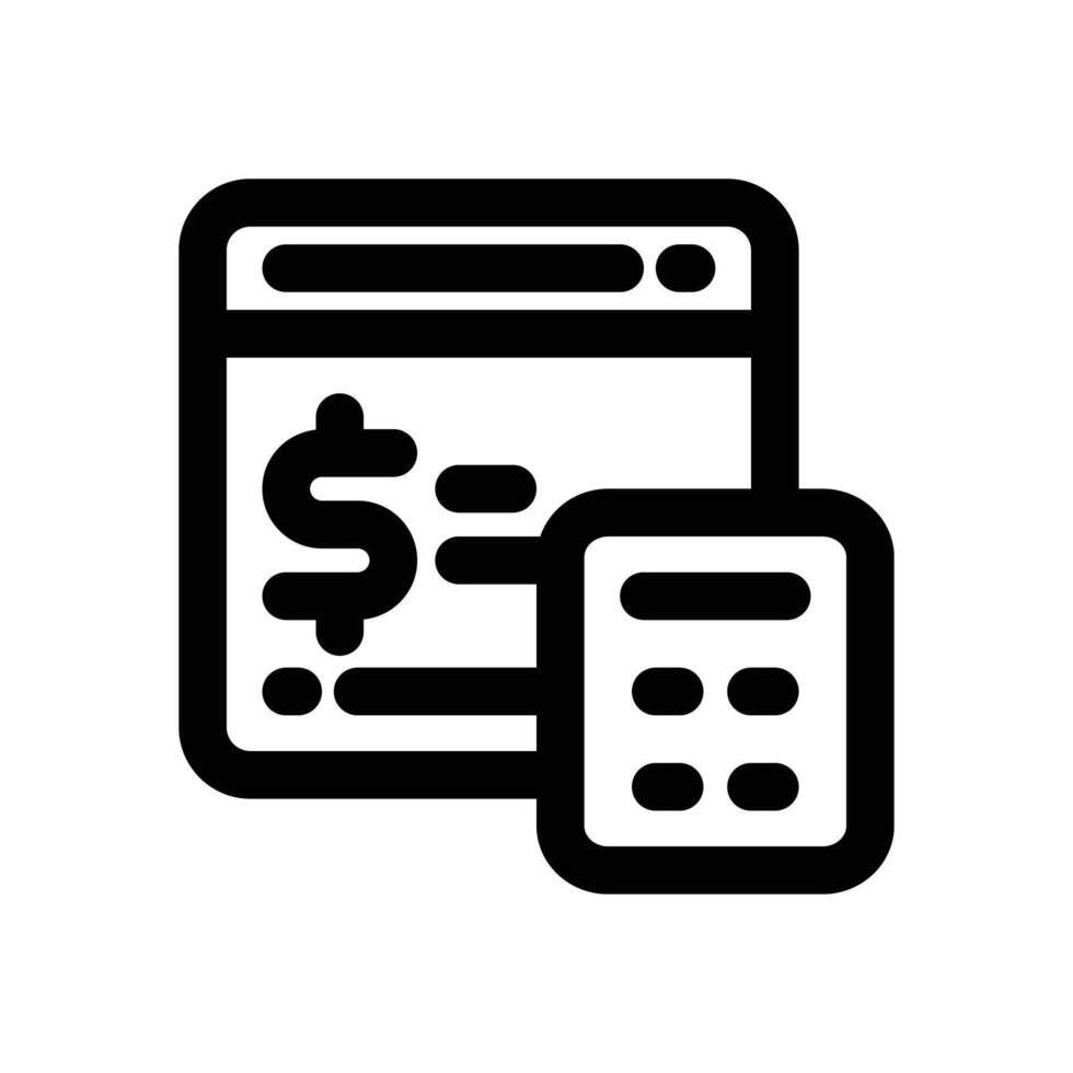 payroll line icon. Clean and minimalist icon for websites and mobile apps. vector