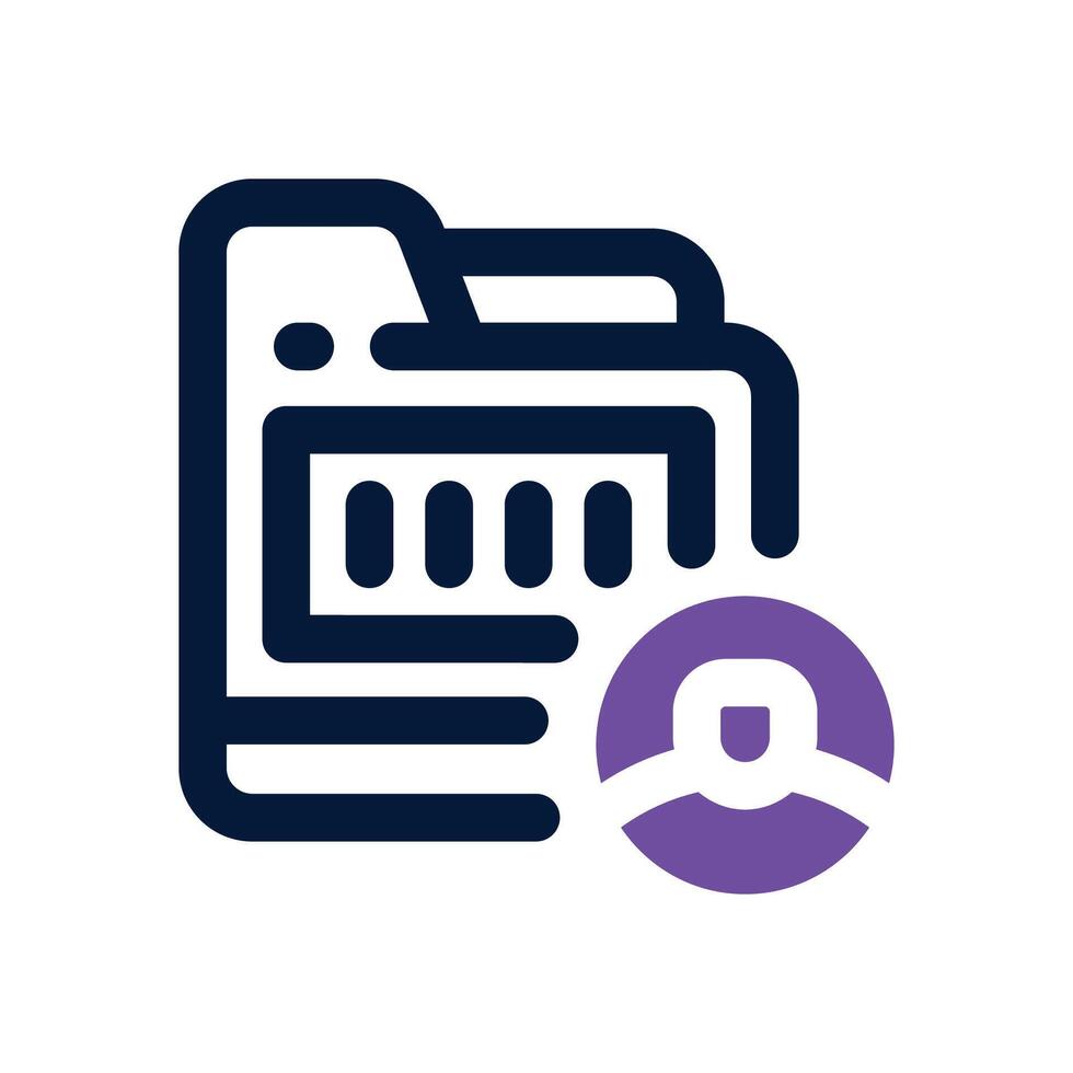 portfolio duotone icon. Sleek and modern icon for websites, mobile apps, marketing materials, and corporate design. Fully scalable and ready to use. vector
