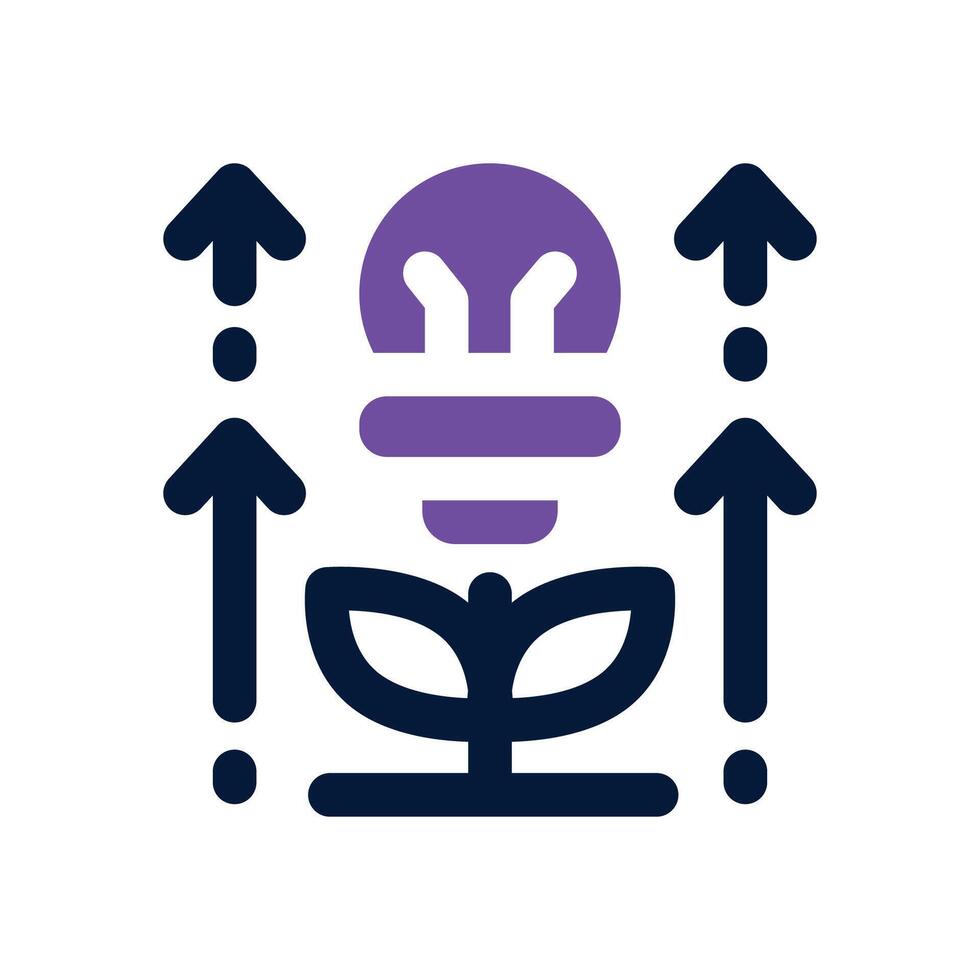 growth mindset dual tone icon. Sleek and modern icon for websites and mobile apps. vector