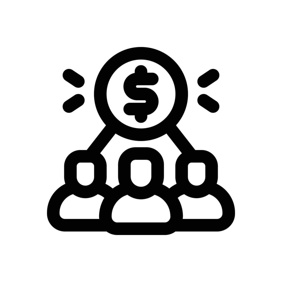 stakeholder line icon. Clean and minimalist icon for websites, mobile apps, presentations, and logos. Fully scalable and customizable for any project. vector