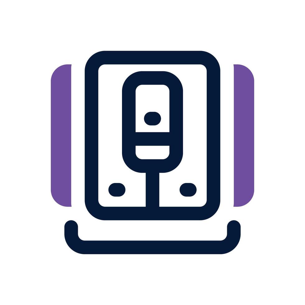 podcast playlist dual tone icon. Sleek and modern icon for websites and mobile apps. vector