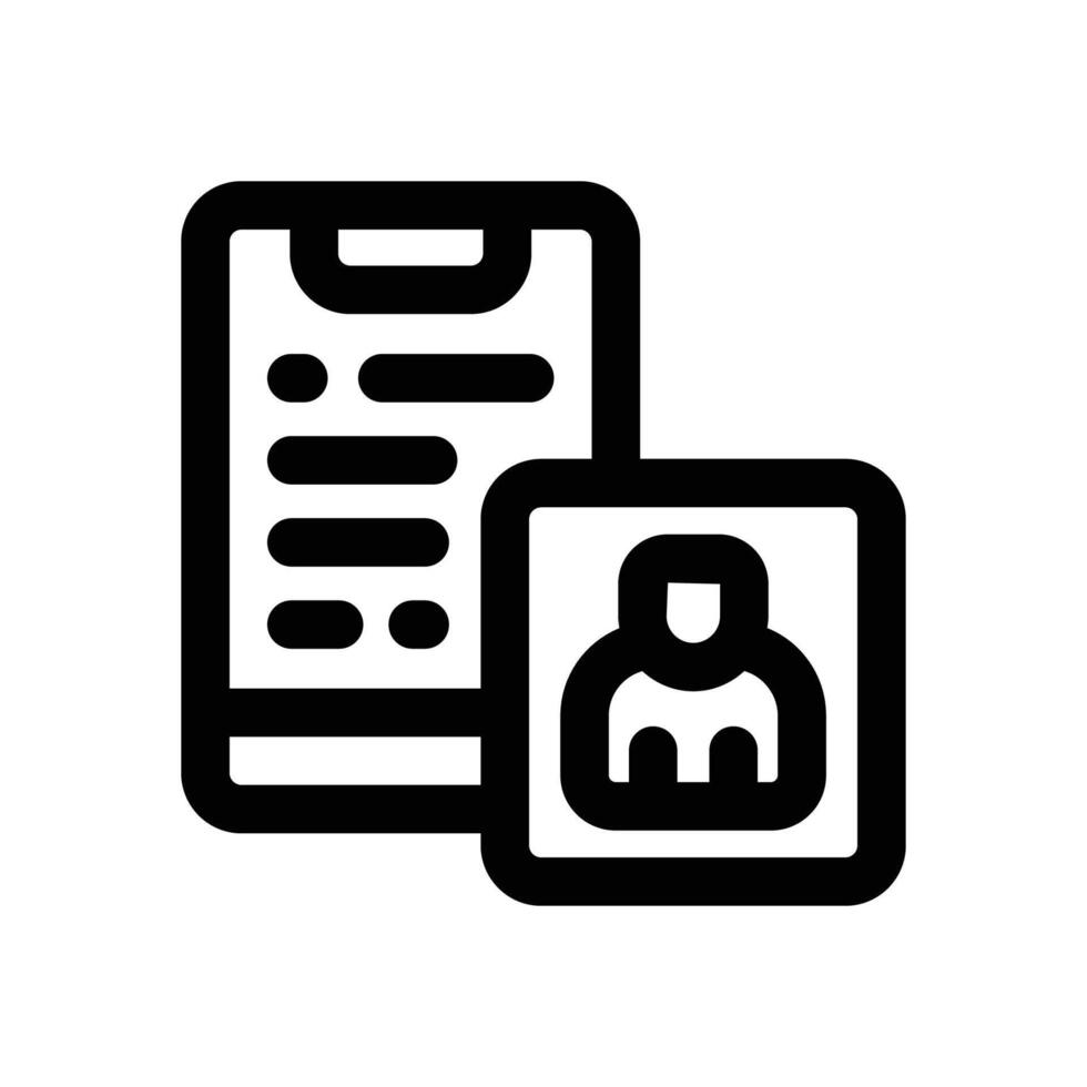 online resume line icon. Clean and minimalist icon for websites, mobile apps, presentations, and logos. Fully scalable and customizable for any project. vector