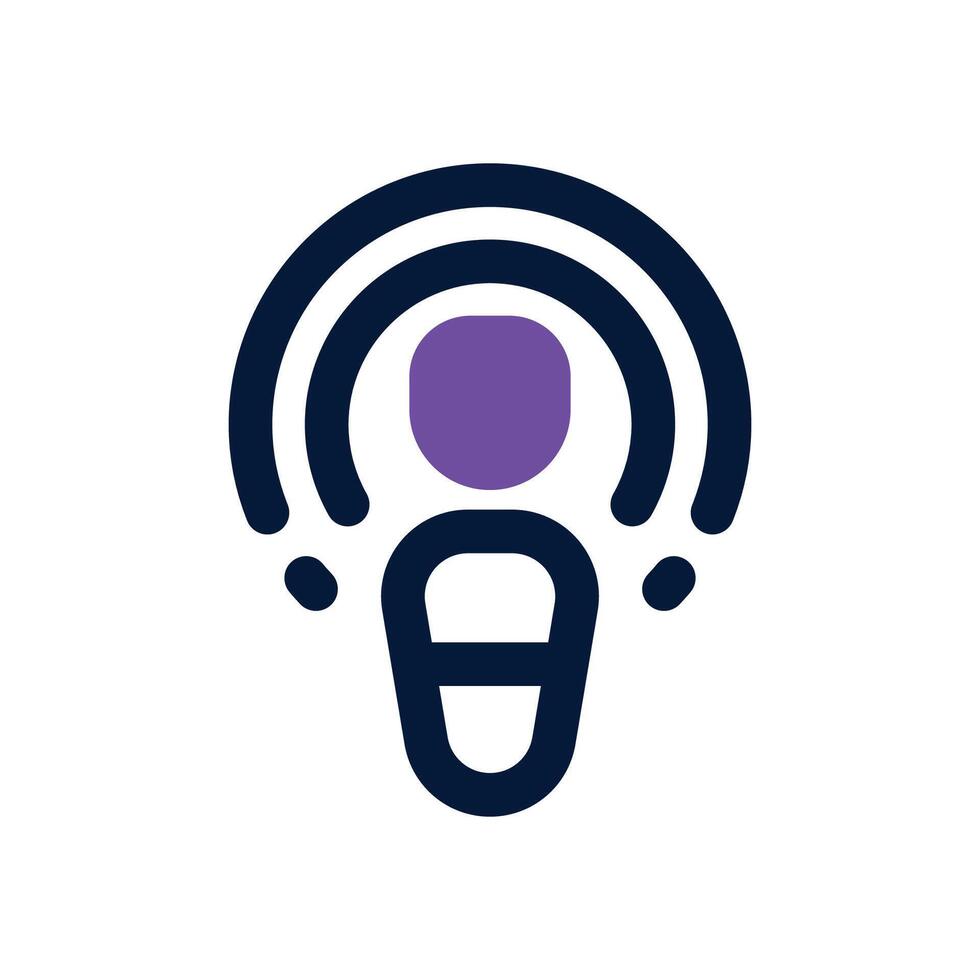 podcaster dual tone icon. Sleek and modern icon for websites and mobile apps. vector