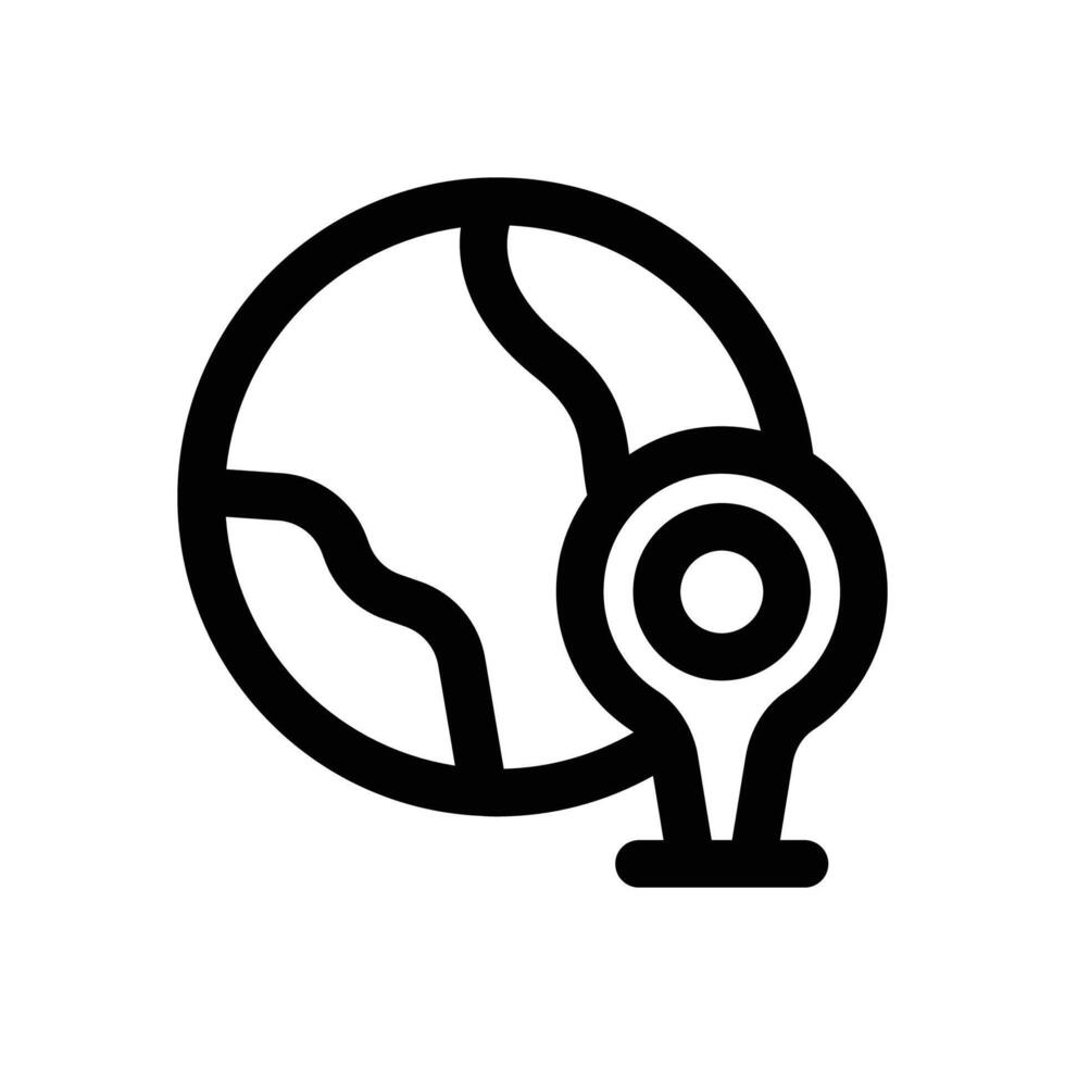 world map line icon. Clean and minimalist icon for websites and mobile apps. vector