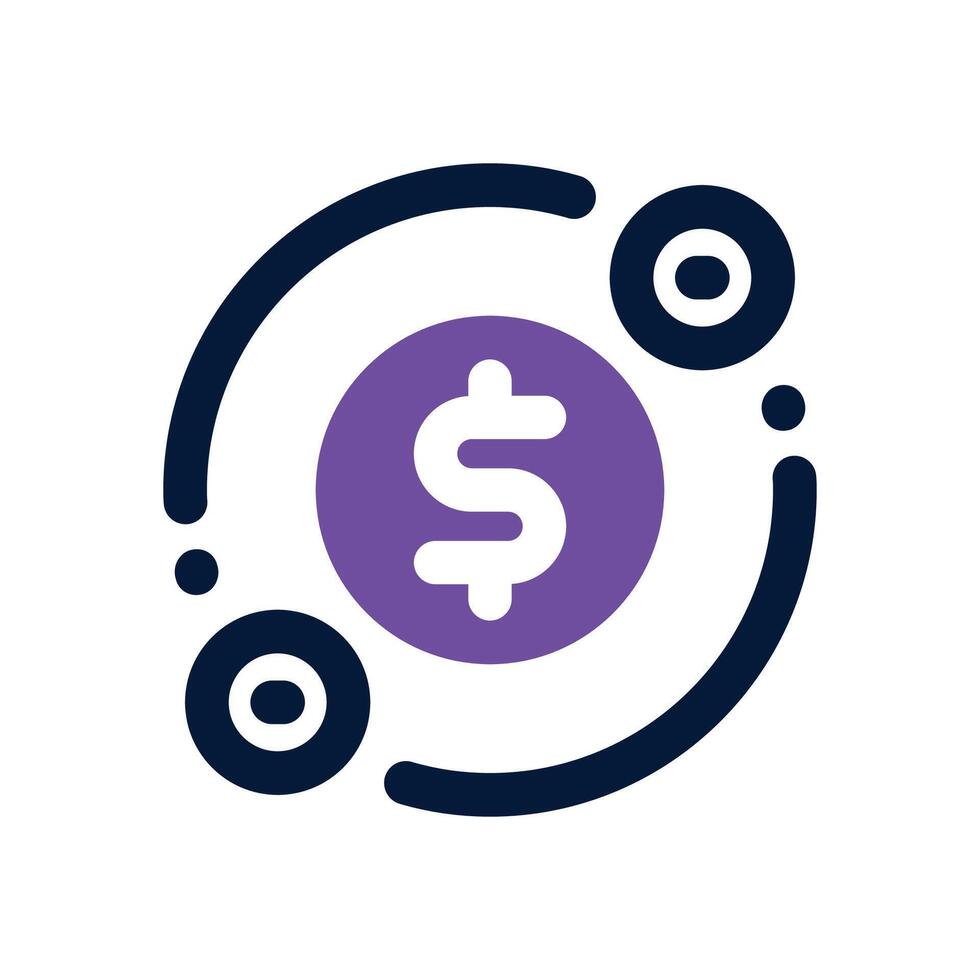 economy cycle dual tone icon. Sleek and modern icon for websites and mobile apps. vector