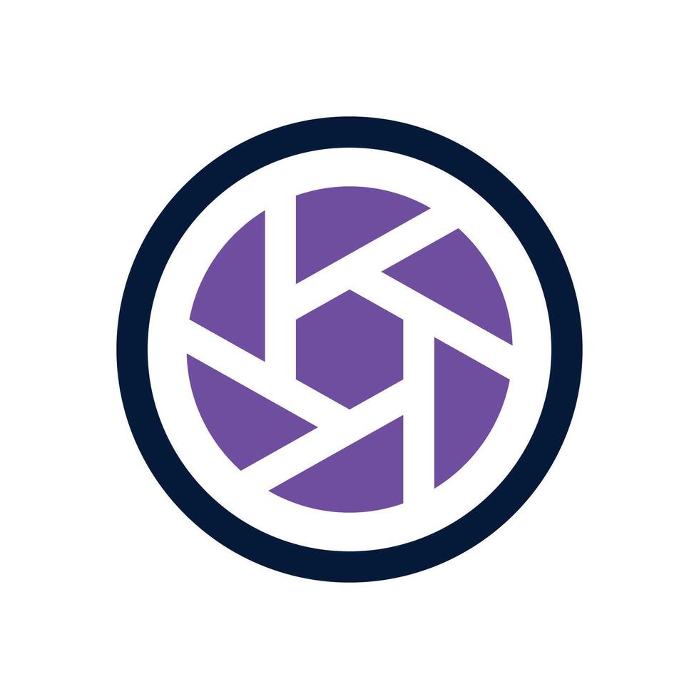 shutter camera dual tone icon. Sleek and modern icon for websites and mobile apps. vector