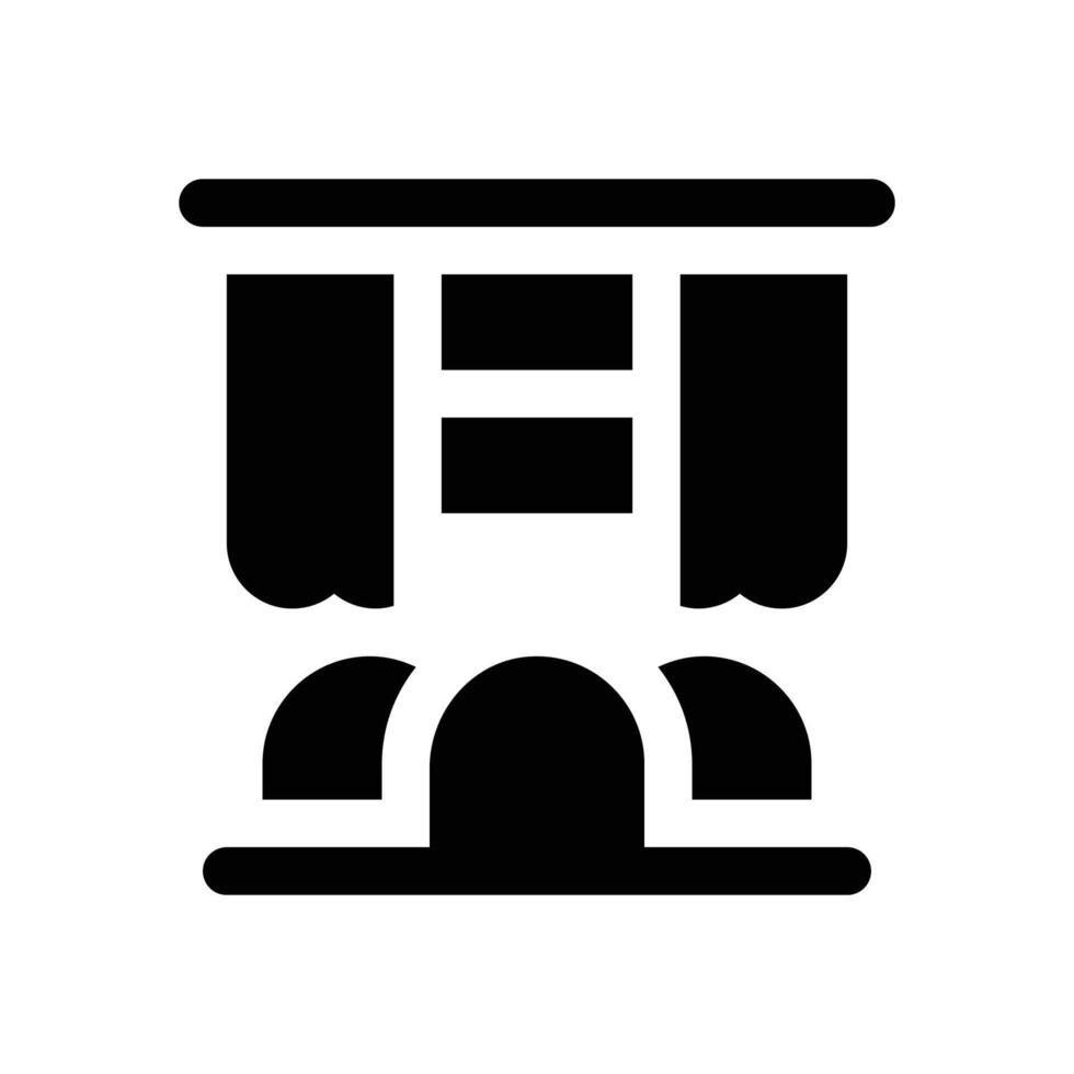 cinema glyph icon. Strong and solid icon for websites and mobile apps. vector