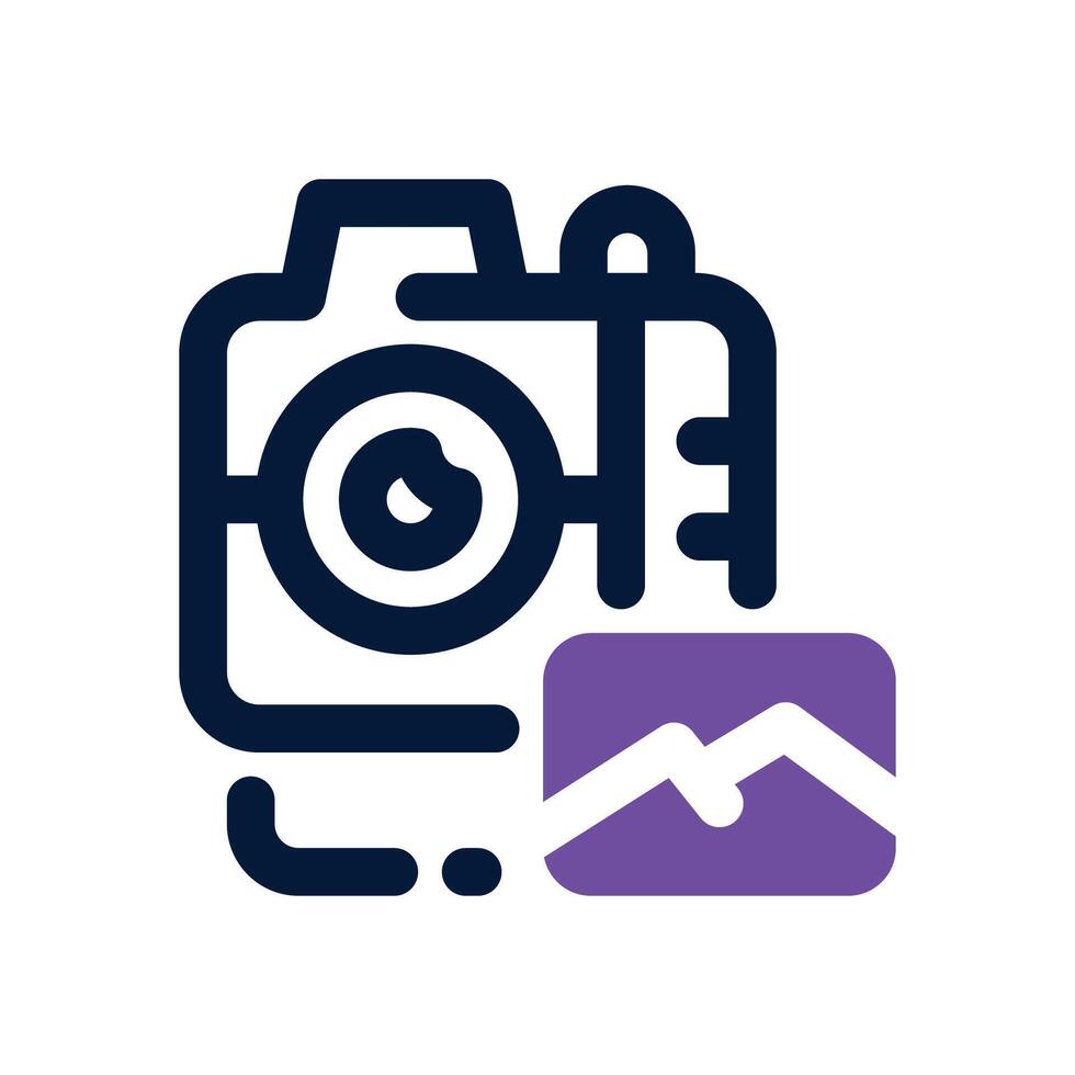photography duotone icon. Sleek and modern icon for websites, mobile apps, marketing materials, and corporate design. Fully scalable and ready to use. vector