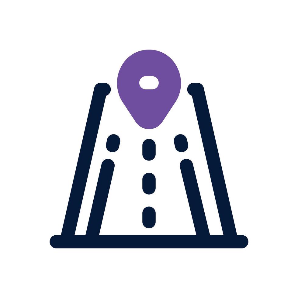 road dual tone icon. Sleek and modern icon for websites and mobile apps. vector