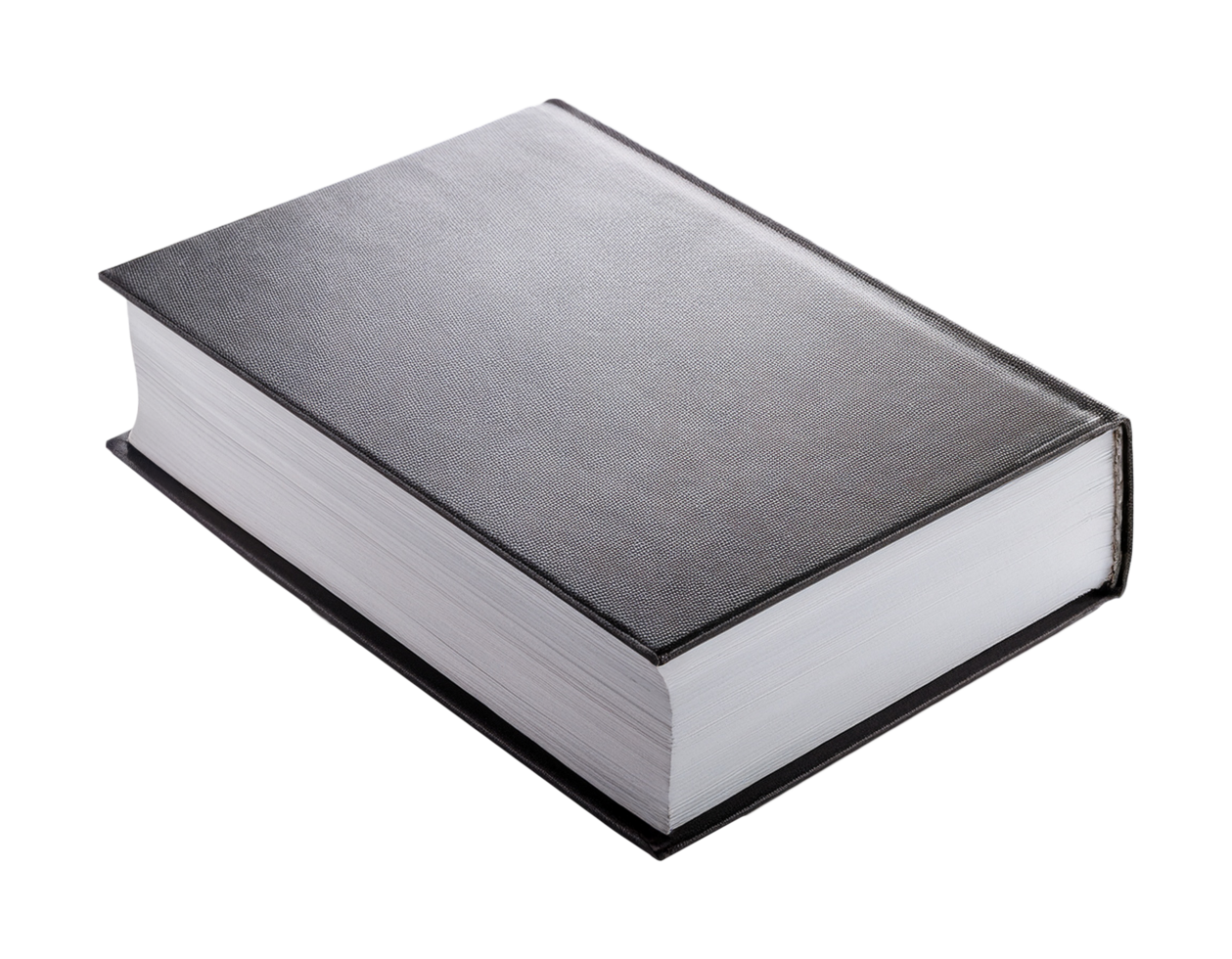 Minimalist Hardcover Book Mockup in Angled View png