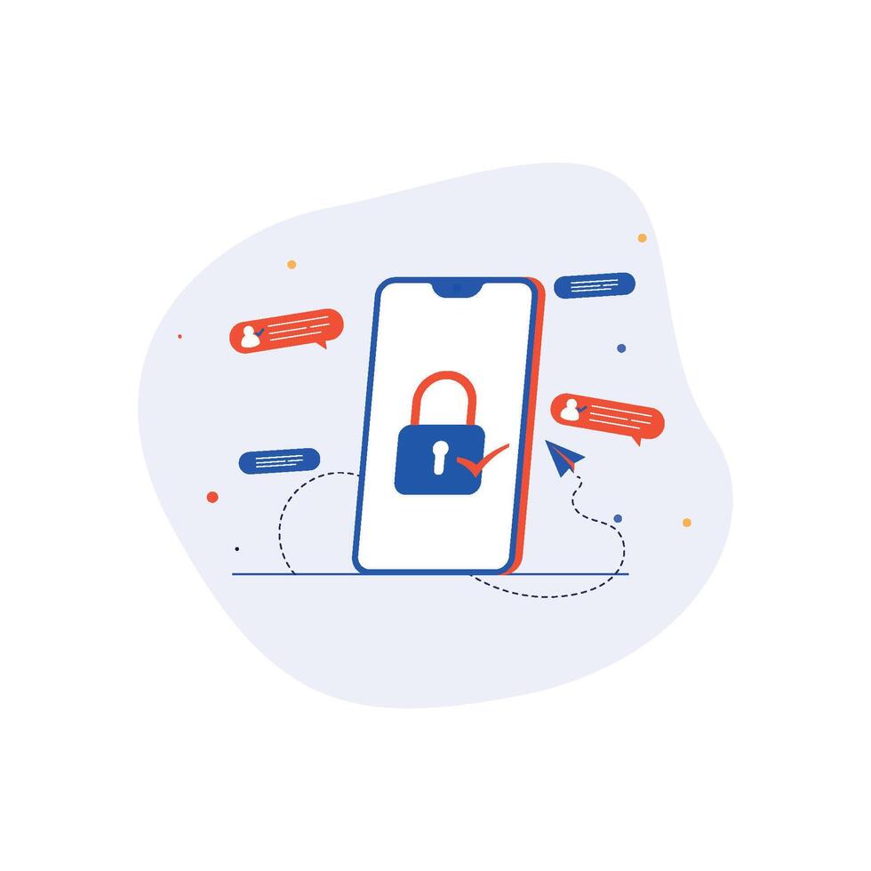 Mobile banking concept vector
