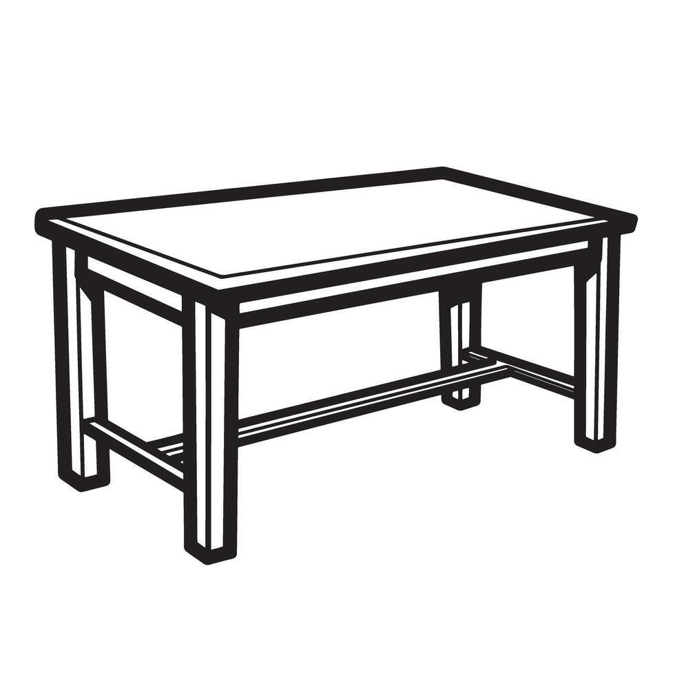Table Elegant Vintage Art illustration line art coloring page vector