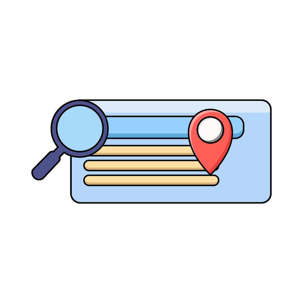 illustration of The Search bar vector
