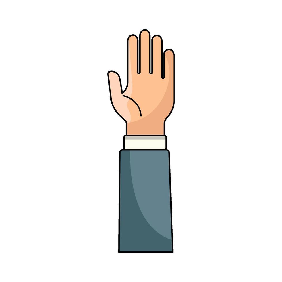 illustration of Hand Up vector