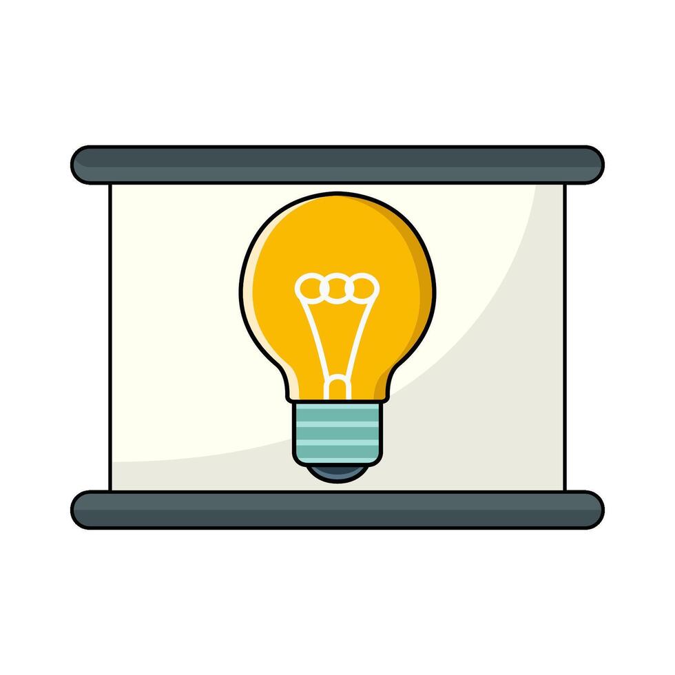 Screen Projector and Lightbulb vector