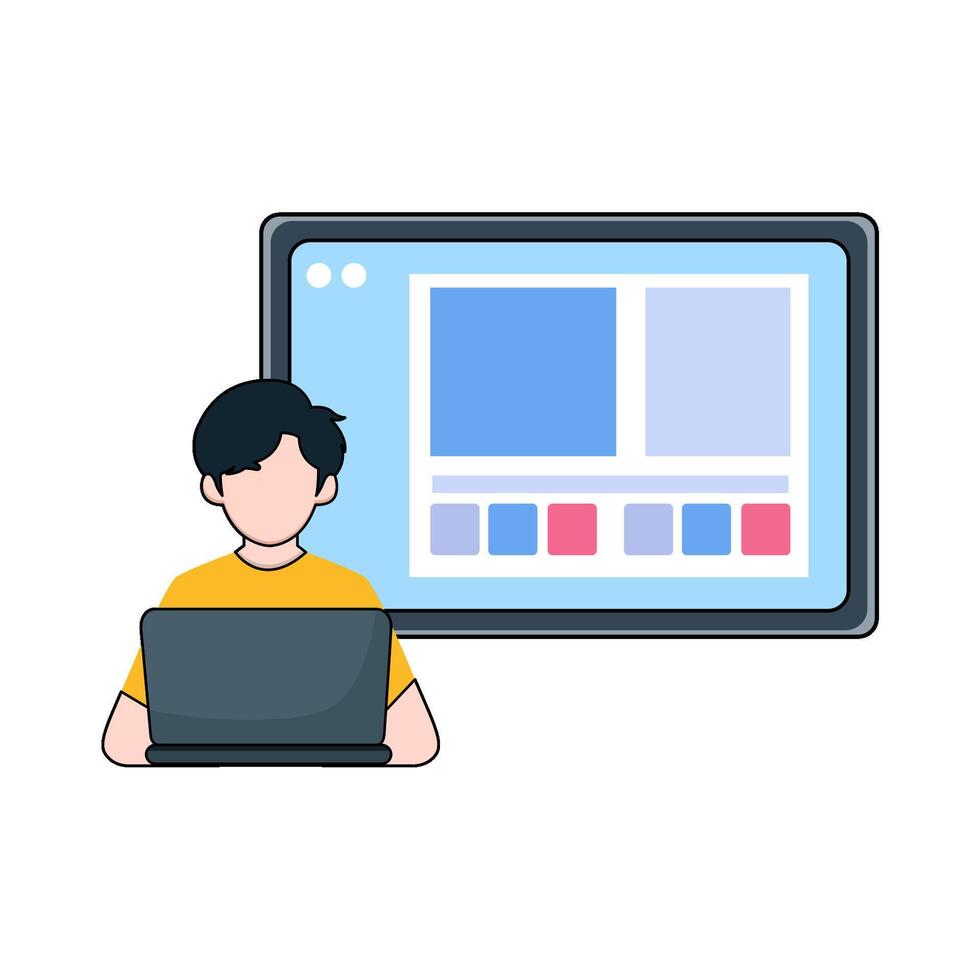 illustration of UI UX Designer vector