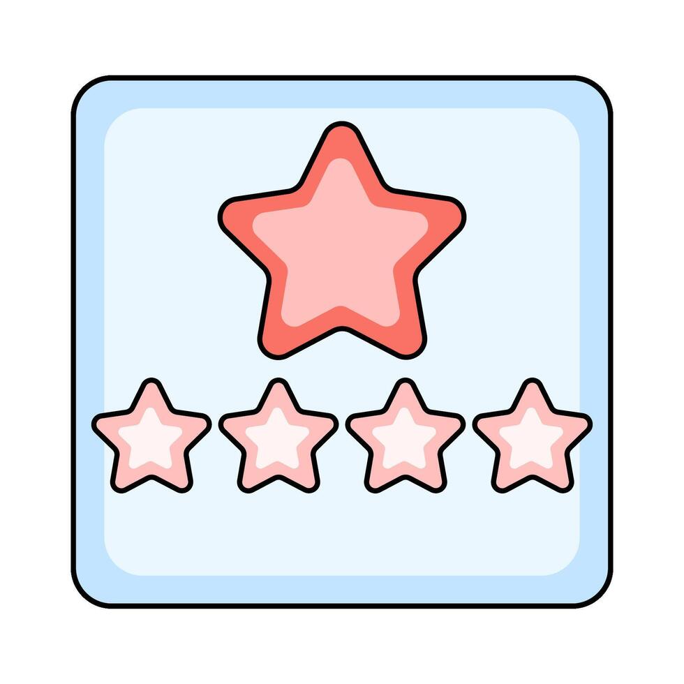 illustration of Feedback rating star vector