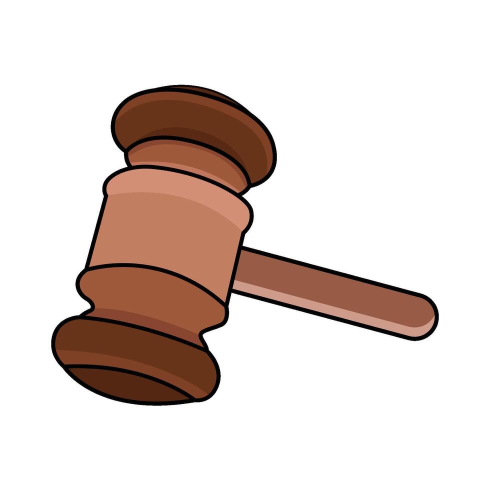 illustration of Gavel hammer vector