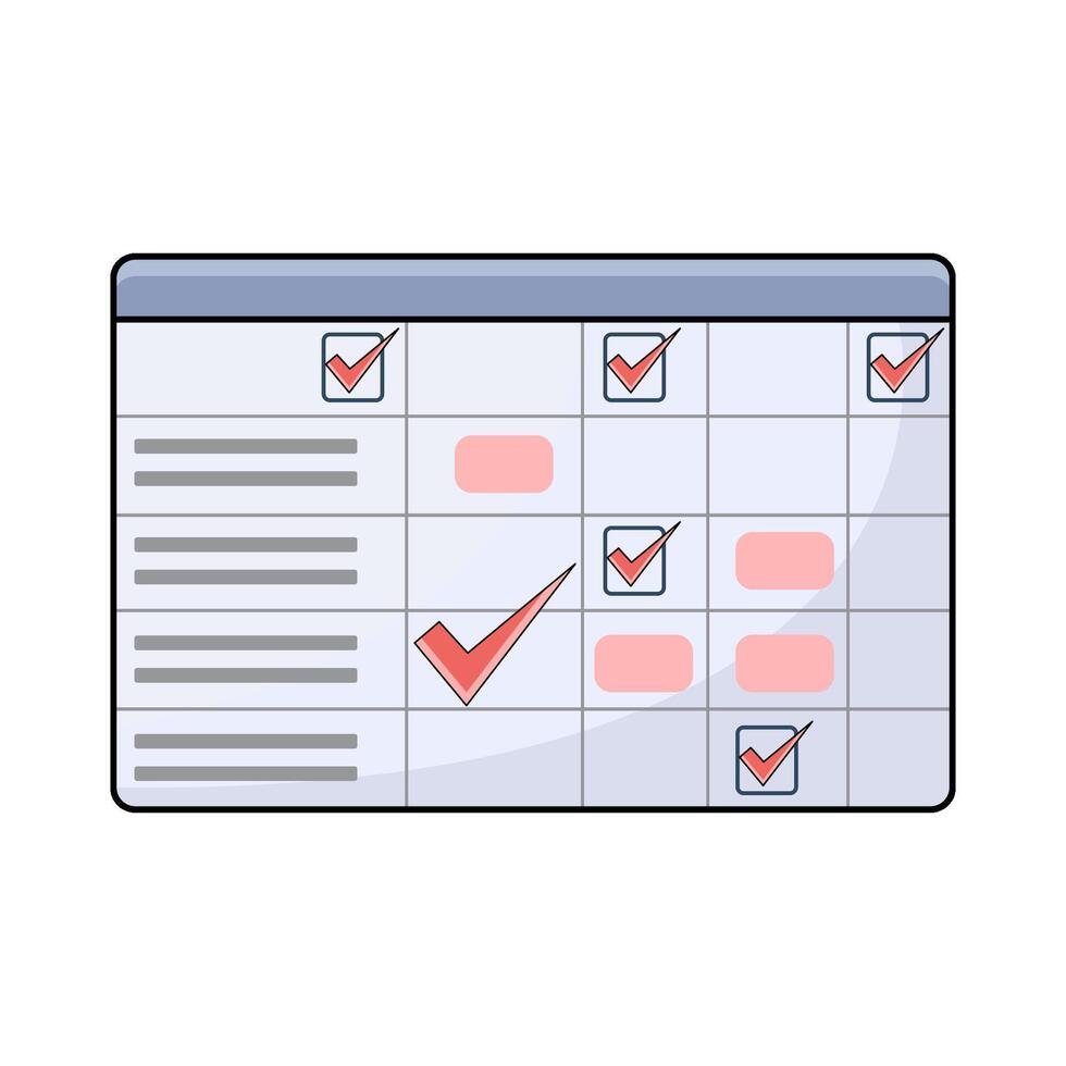 illustration of Schedule agenda vector