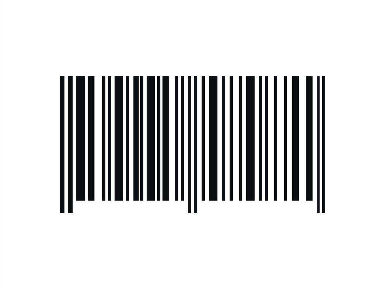 Barcode icon for smartphone, Apps. Barcode Sticker, Customers QR code, Simple Fake Barcode for Product. The symbol for scanning encrypted information. vector