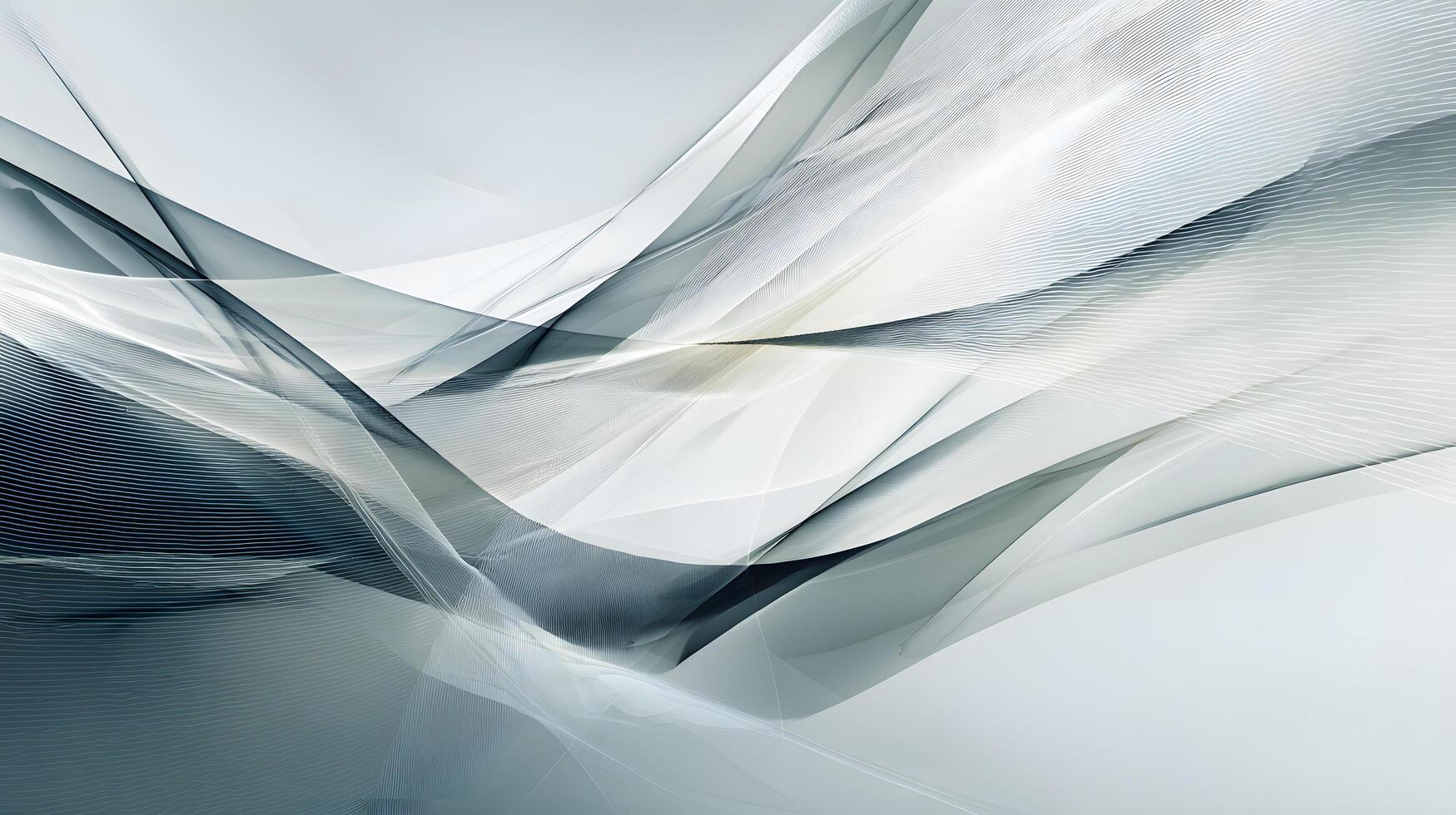 Abstract grayscale waves flowing design modern art background photo