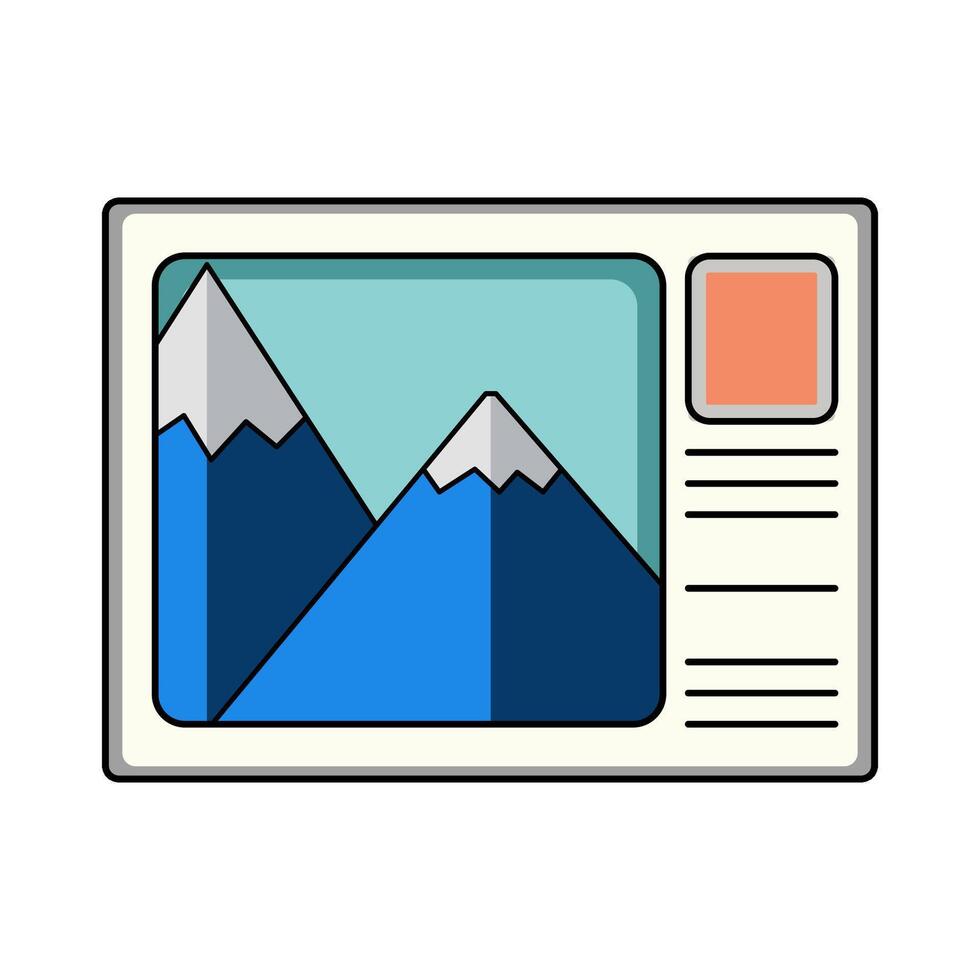 illustration of Postcard vector