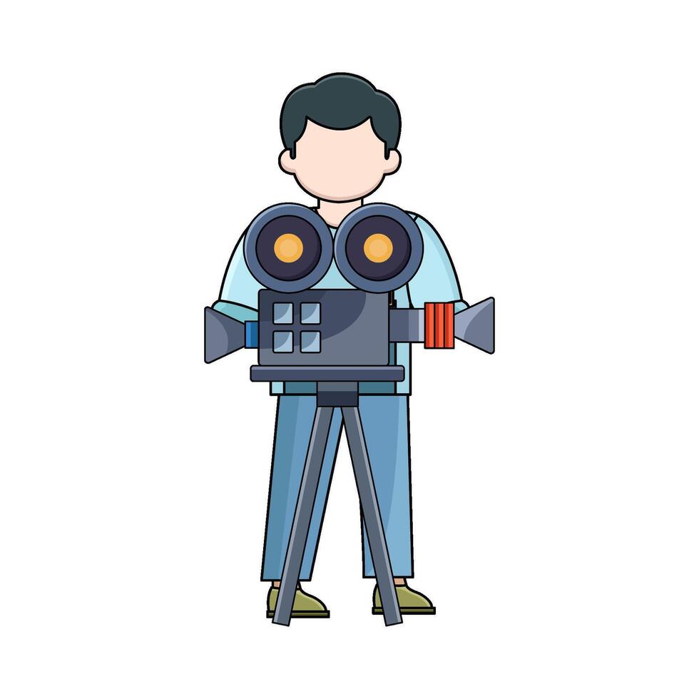 illustration of Videography vector