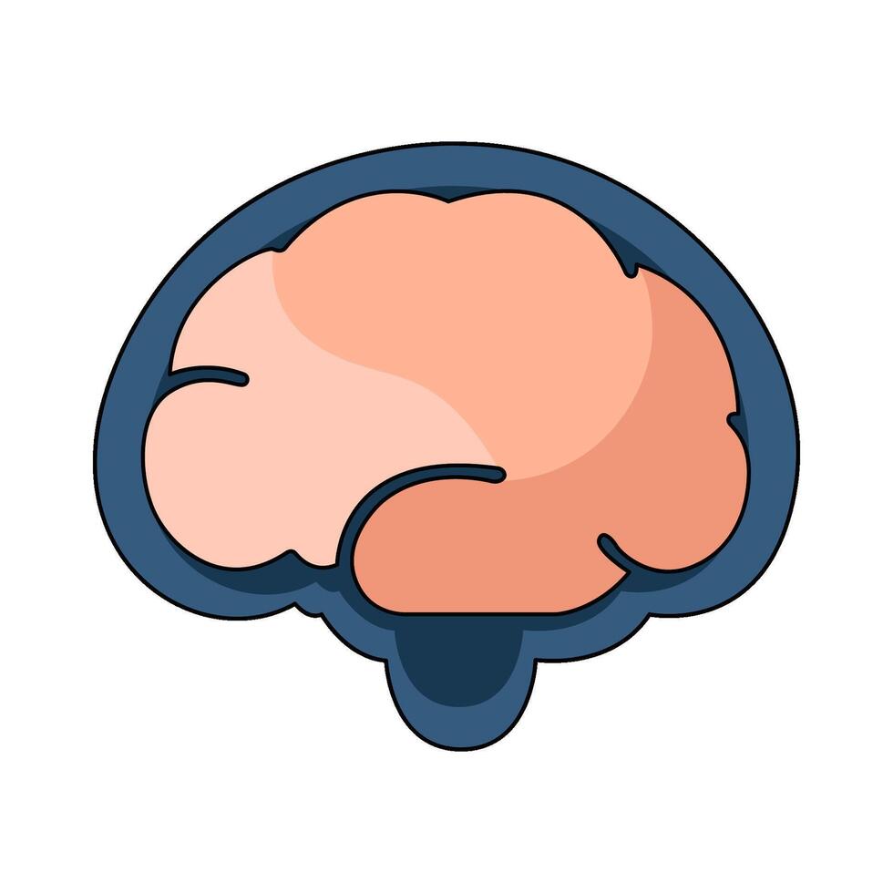 illustration of Simple Brain vector