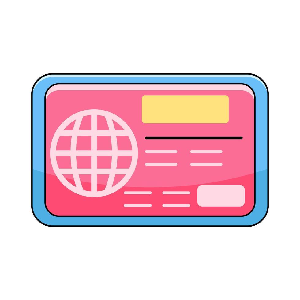 illustration of Visa card vector