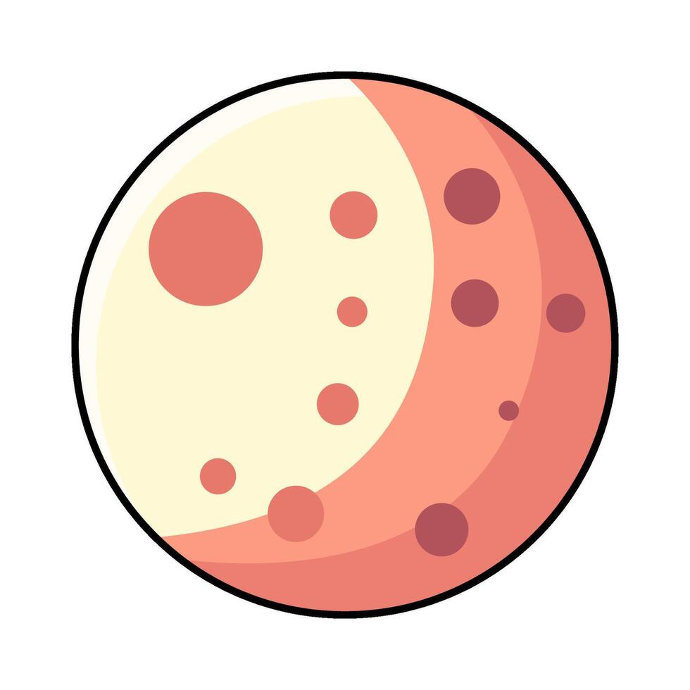 illustration of Simple Moon vector