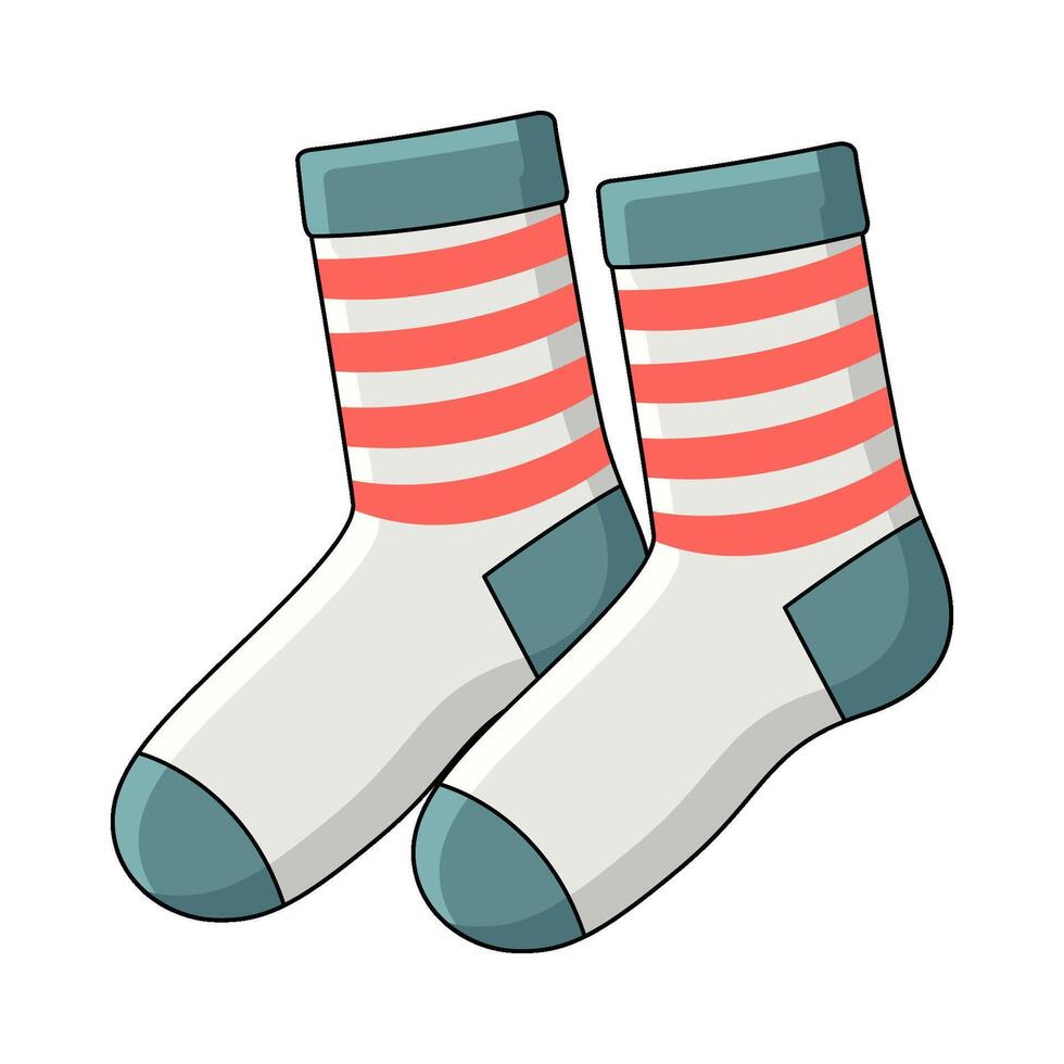 illustration of Striped Socks vector