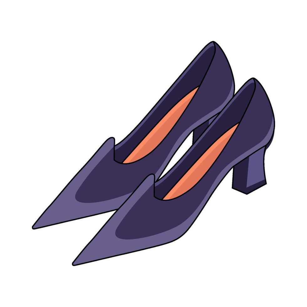illustration of Pointy Shoes vector