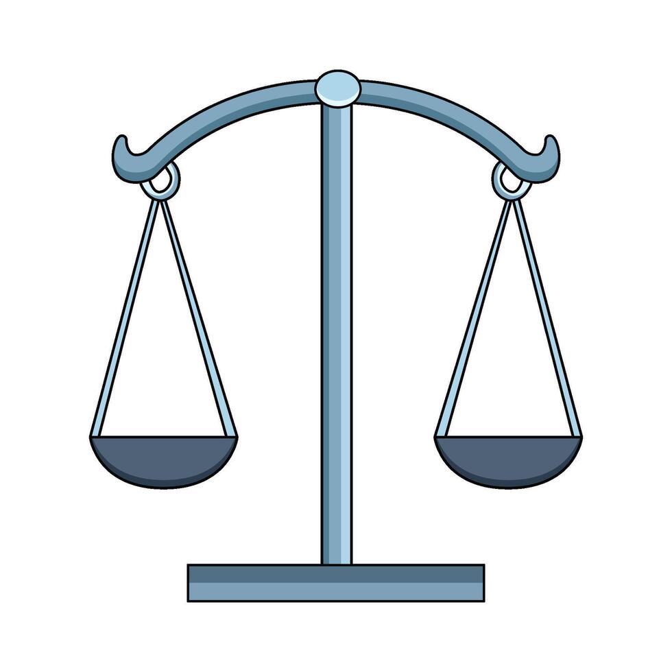 illustration of Simple Balance Scale vector