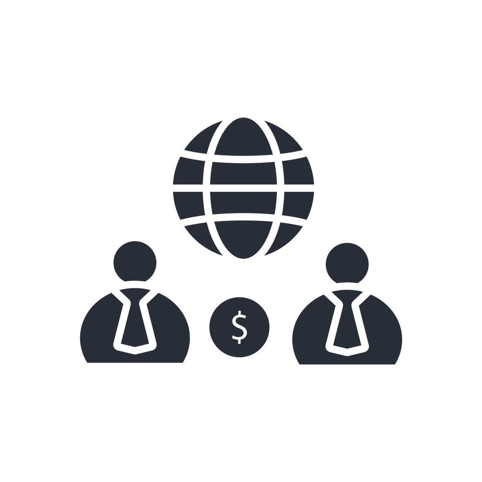 business partnership icons sign for use vector