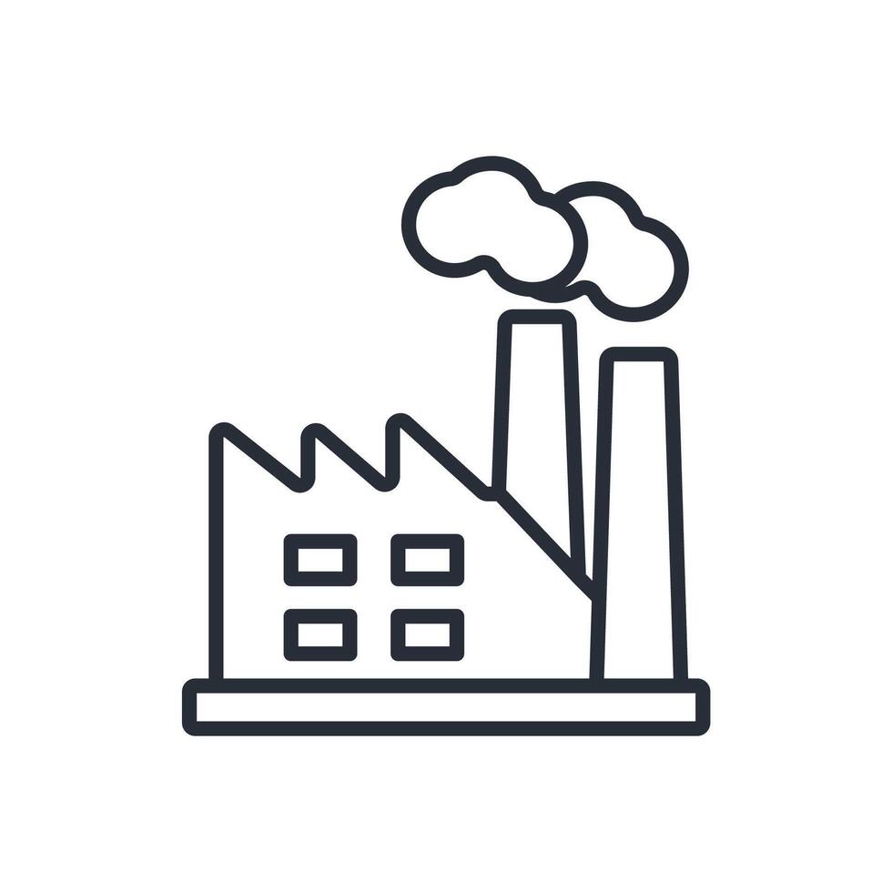 industrial icons stroke linear vector
