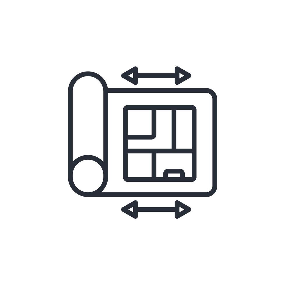 blueprint icons stroke linear vector