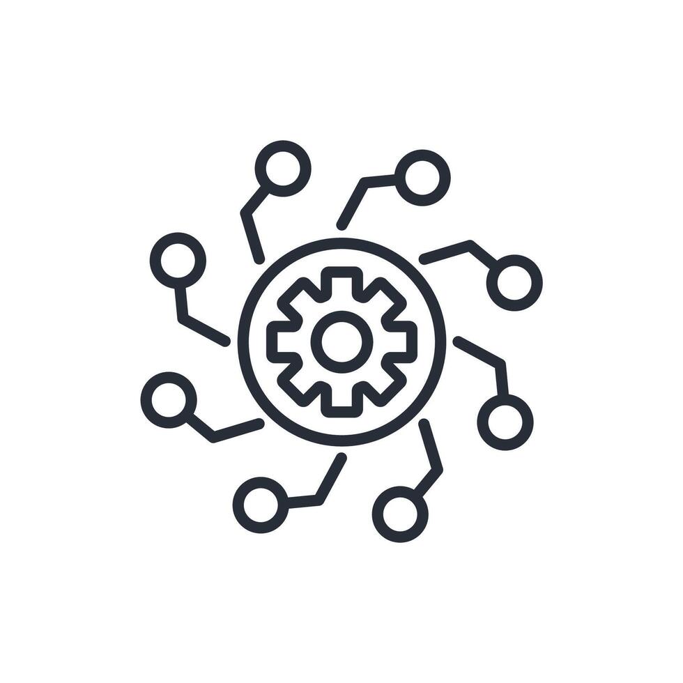 engineering icons stroke linear vector