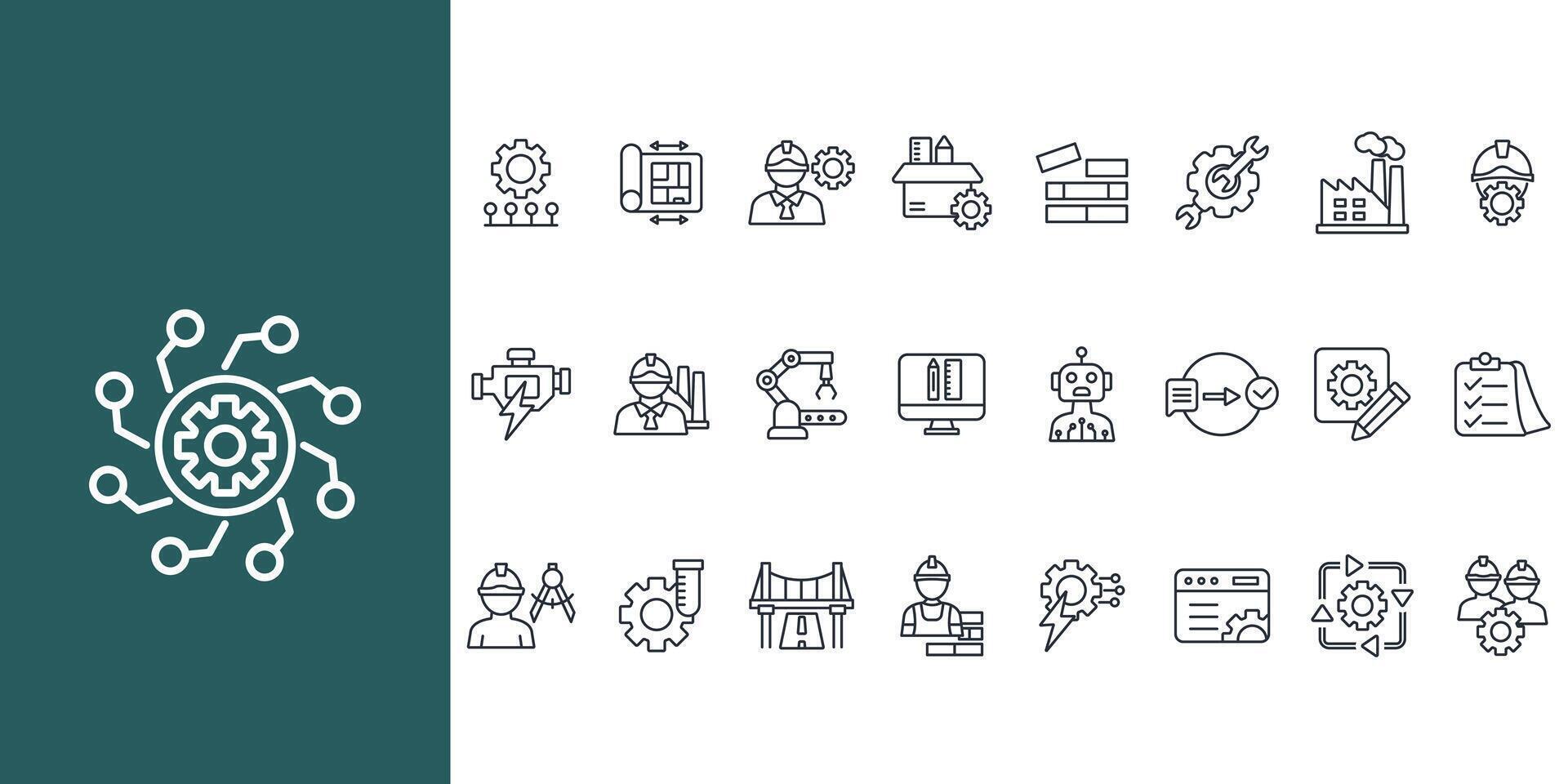 engineering set style vector