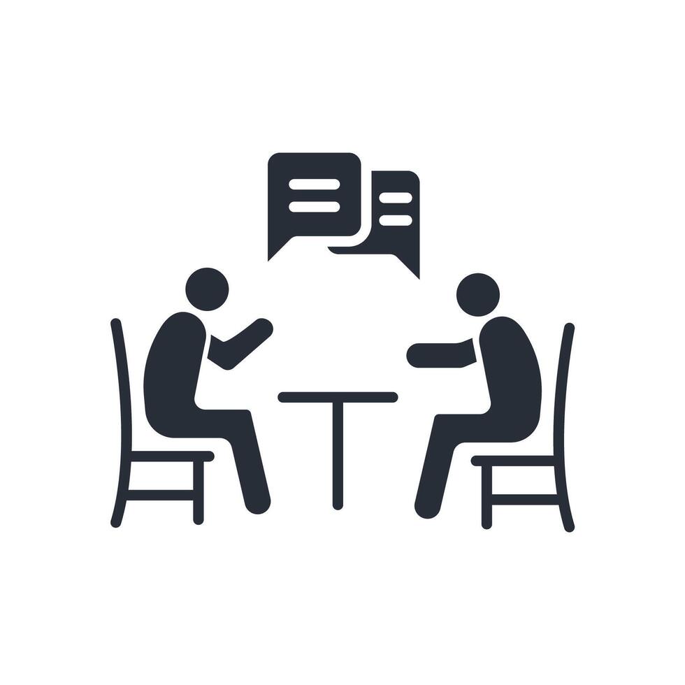 negotiation icons sign for use vector