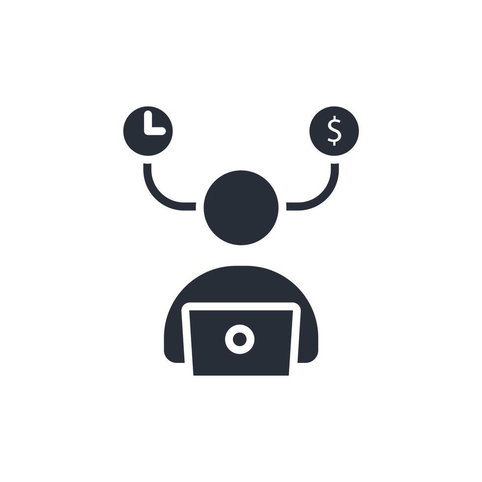 self employed black icons stroke vector