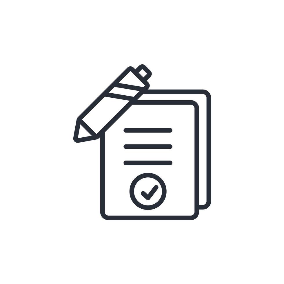 agreement line icons vector