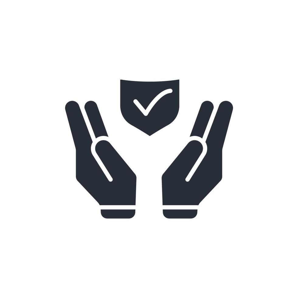 secured black icons stroke vector